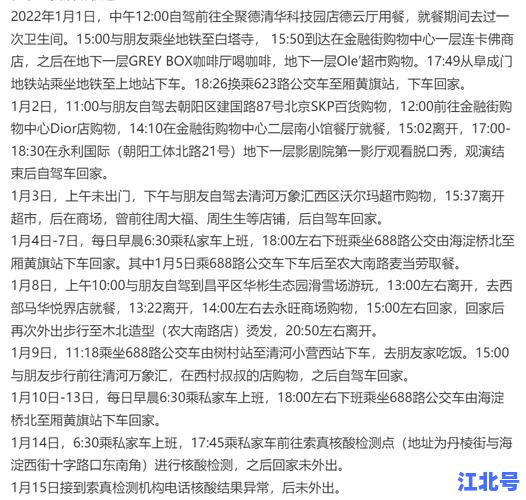 详细阅读:北京西城区确诊患者活动轨迹详细公布:涉商超地铁菜市场完整时间与风险点速查 北京西城区确诊患者活动轨迹详细公布:涉商超地铁菜市场完整时间与风险点速查