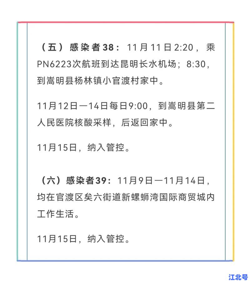 详细阅读:云南新增3例本土确诊病例轨迹公布:疫情最新动态防控政策及核酸检测注意事项 云南新增3例本土确诊病例轨迹公布:疫情最新动态防控政策及核酸检测注意事项