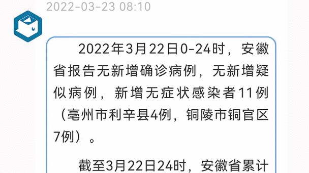 安徽报告一例无症状感染者！合肥最新疫情通报与全省核酸检测安排权威发布